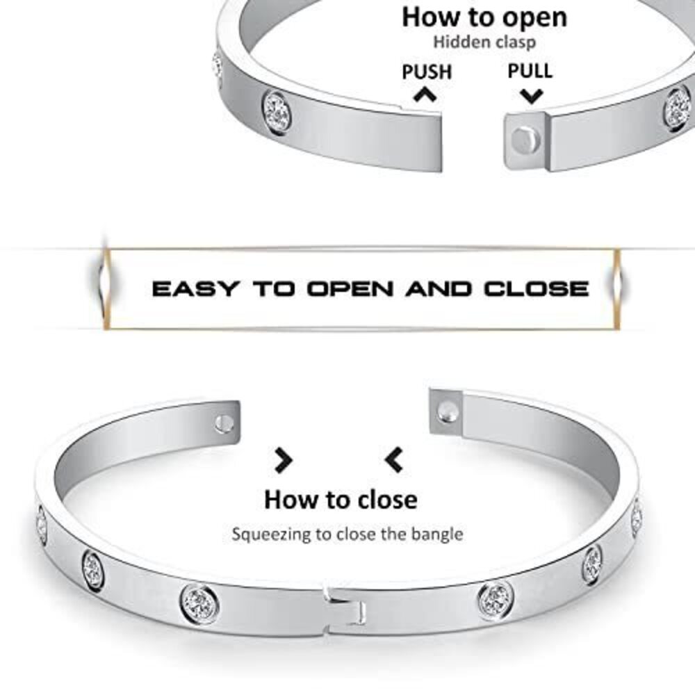 1846 18K Gold-Plated Love Friendship Bracelets Trendy Stainless Steel - Picture 4 of 6